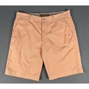 Halsey Shorts Mens 34 Orange Cutter Santa Fe Stone Garment Dye Lifestyle Luxury